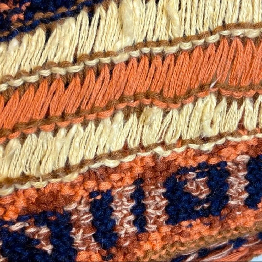 Casual Corner Sweater Women’s L Vintage Brown Striped Hand Knit Limited Edition - Picture 9 of 11